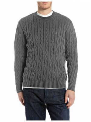 Replay maglia knit trui steel grey