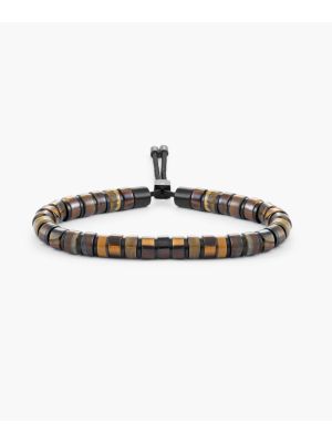 Pig & hen brontide 6mm adjustable tiger eye | blac